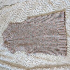 ANTHROPOLOGIE neon confetti knit mockneck Brea sleeveless sweater vest